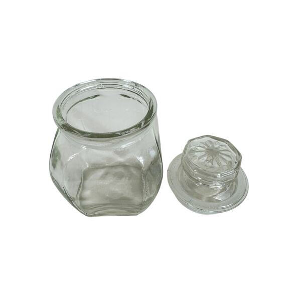 Vintage Clear Glass Lidded Apothecary Jar Container - Picture 3 of 5